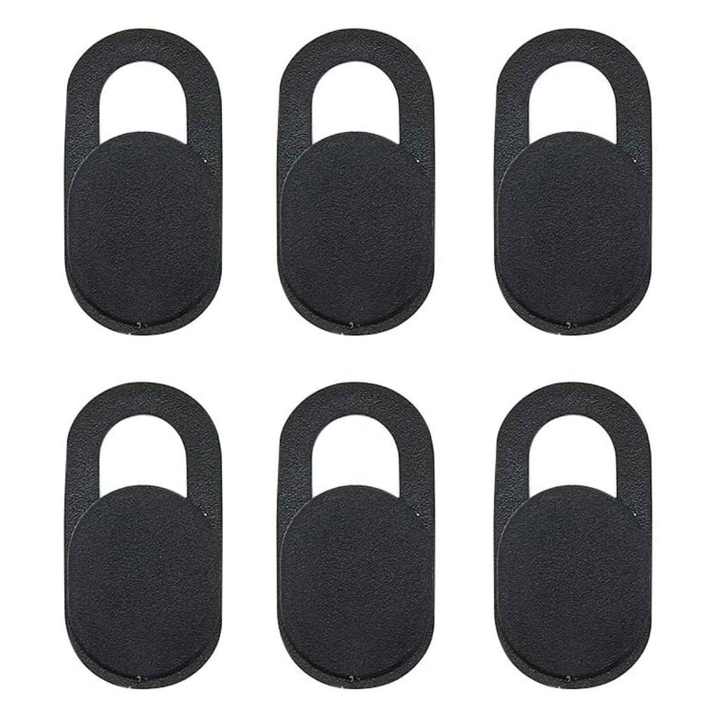 Kit 6x Tapa Tampa Bloqueador Câmera Protetor Webcam Cover Anti-Espião Notebook Celular Macbook Tablet Cor: Preto