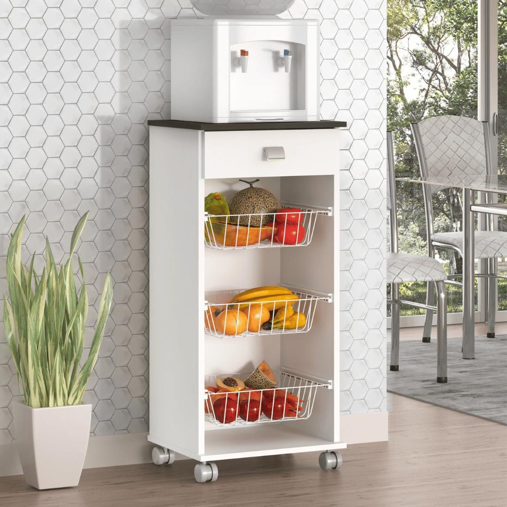 Fruteira Talita Com Rodinhas  1 Gav. em Oferta na Shopee