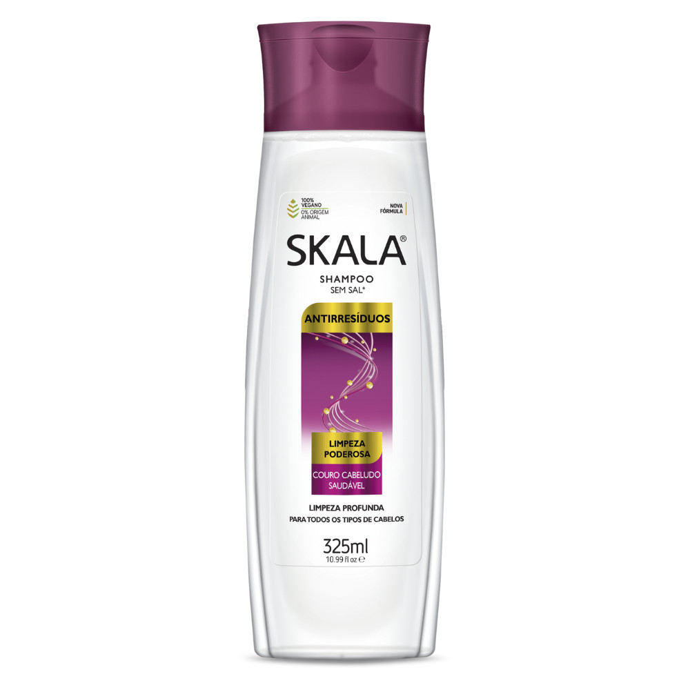 Shampoo Para Cabelo S.O.S Anti-Resíduo Vegano Skala 325ml em Oferta na Shopee
