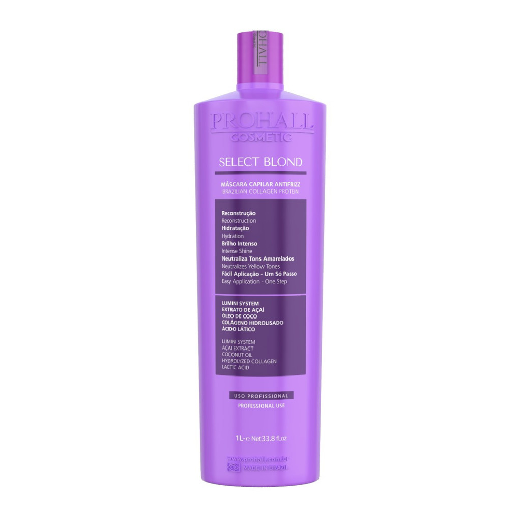 SELECT BLOND MÁSCARA CAPILAR ANTIFRIZZ 1L - PROHALL