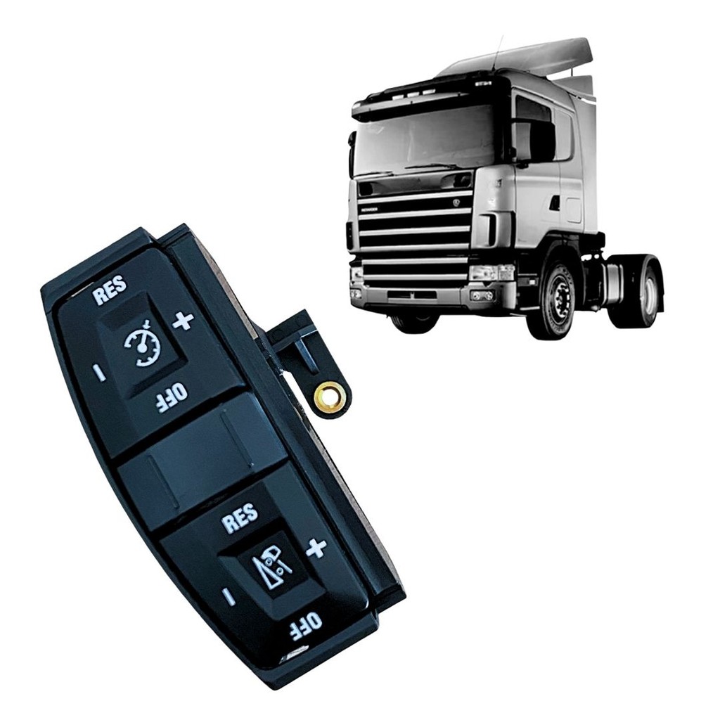 Botão Interruptor Comando Piloto Automático e Freio Motor Para Scania Série 5 Série 6 S5 S6 PGR EDN 1870912