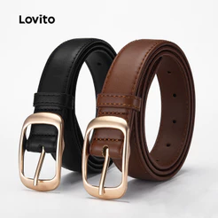 Lovito Casual Metal Cinto Para Todas As Estações Para Mulheres LFA82319