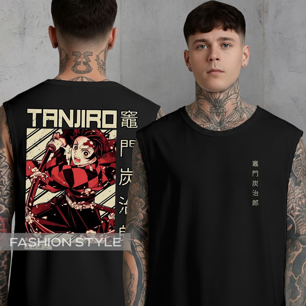 Regata Oversized Tanjiro Anime Castelo Infinito Filme Lançamento Cinema Regata Machão Blusa Cavada