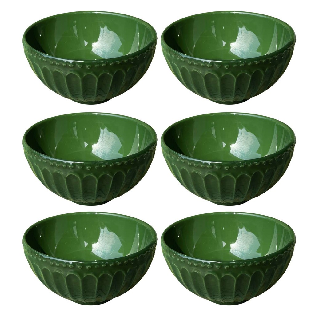 Bowl Cumbuca Verde Cereal Buzios Scalla Conjunto 6 Un