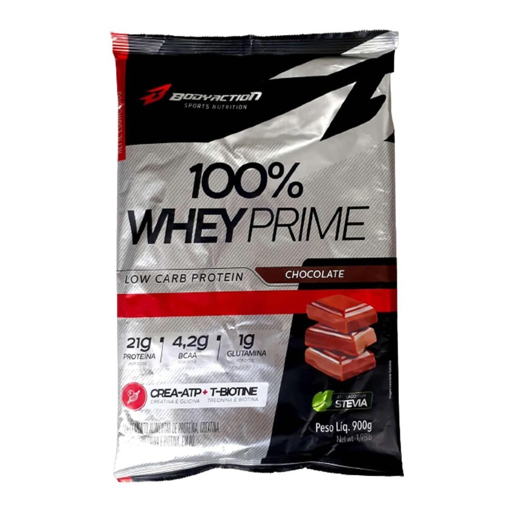 100% Whey Prime - 900g Refil Chocolate - BodyAction