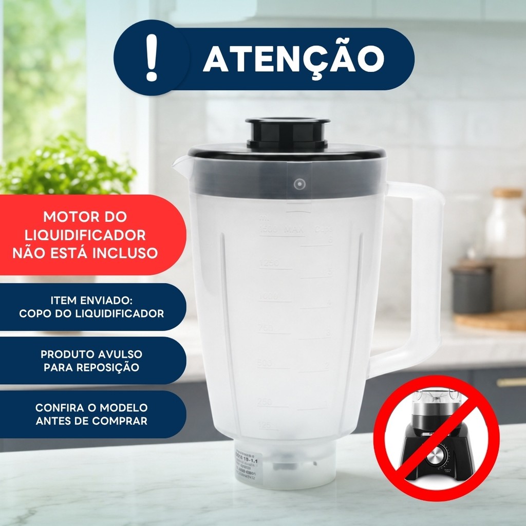 Copo Para Liquidificador Walita Daily RI2101 RI2102 RI2103