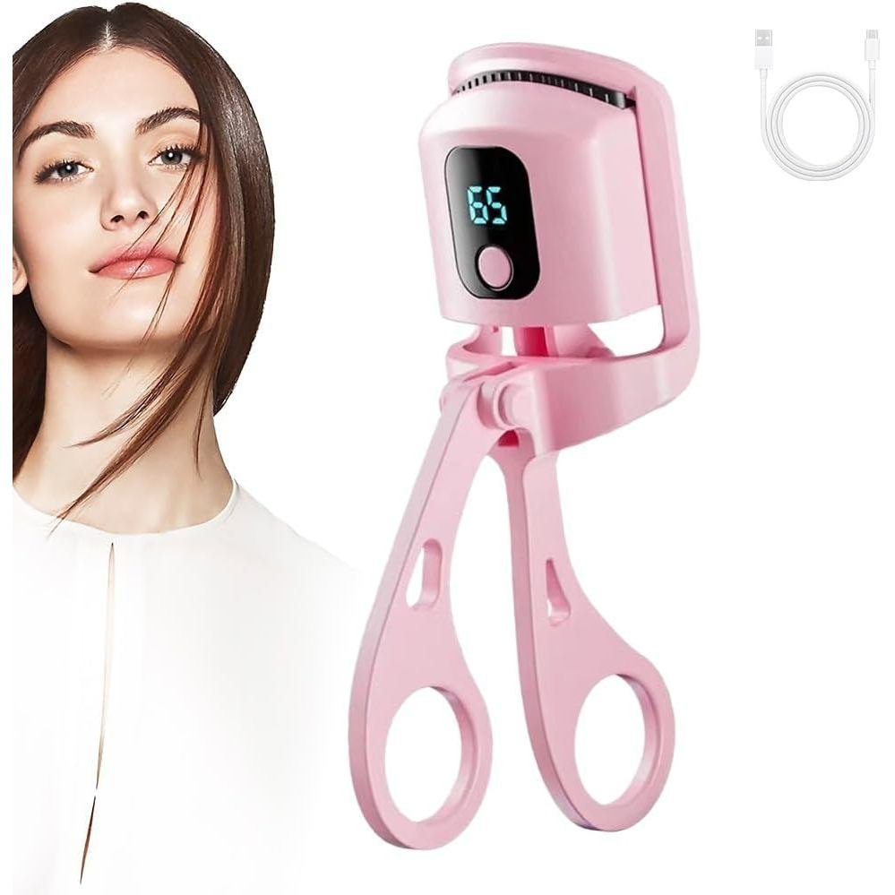 Curvador de cílios aquecido, curvador de cílios elétrico com display LCD, 3 modos de aquecimento, recarregável, para cur