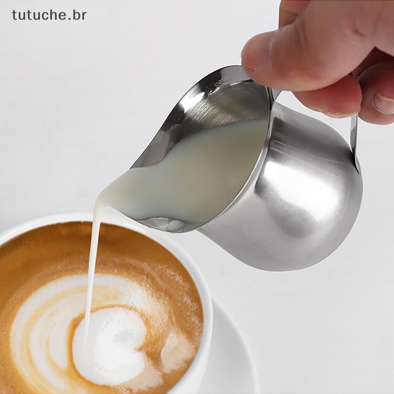 Jarra Para Espuma De Leite E Café TU , De Creme De Aço Inoxidável Cozinha , Copo De Medição De 60-240ML Com Bico Servir