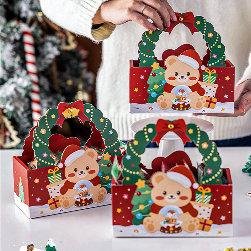 Criativo novo estilo caixa portátil de doces de natal presente caixa de embalagem de maçã caixa de presente presente das