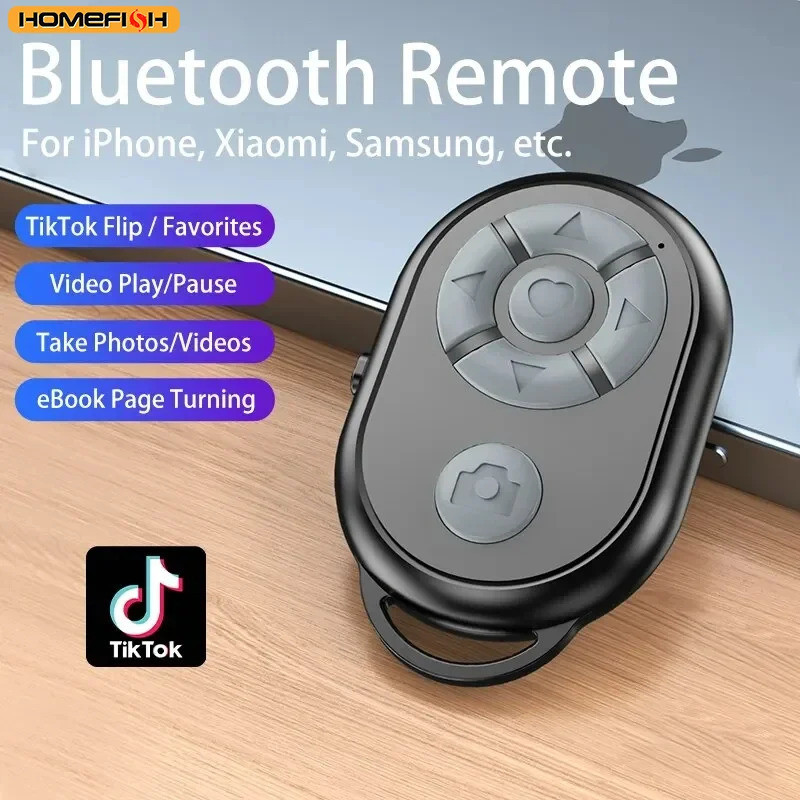 Obturador De Câmera Universal Com Controle Remoto Sem Fio Bluetooth Selfie Para iPhone Android