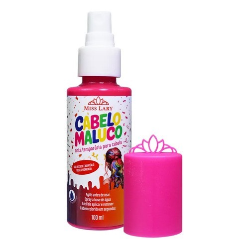 Tintura Temporária Para Cabelo Miss Lary Cabelo Maluco Rosa-chiclete