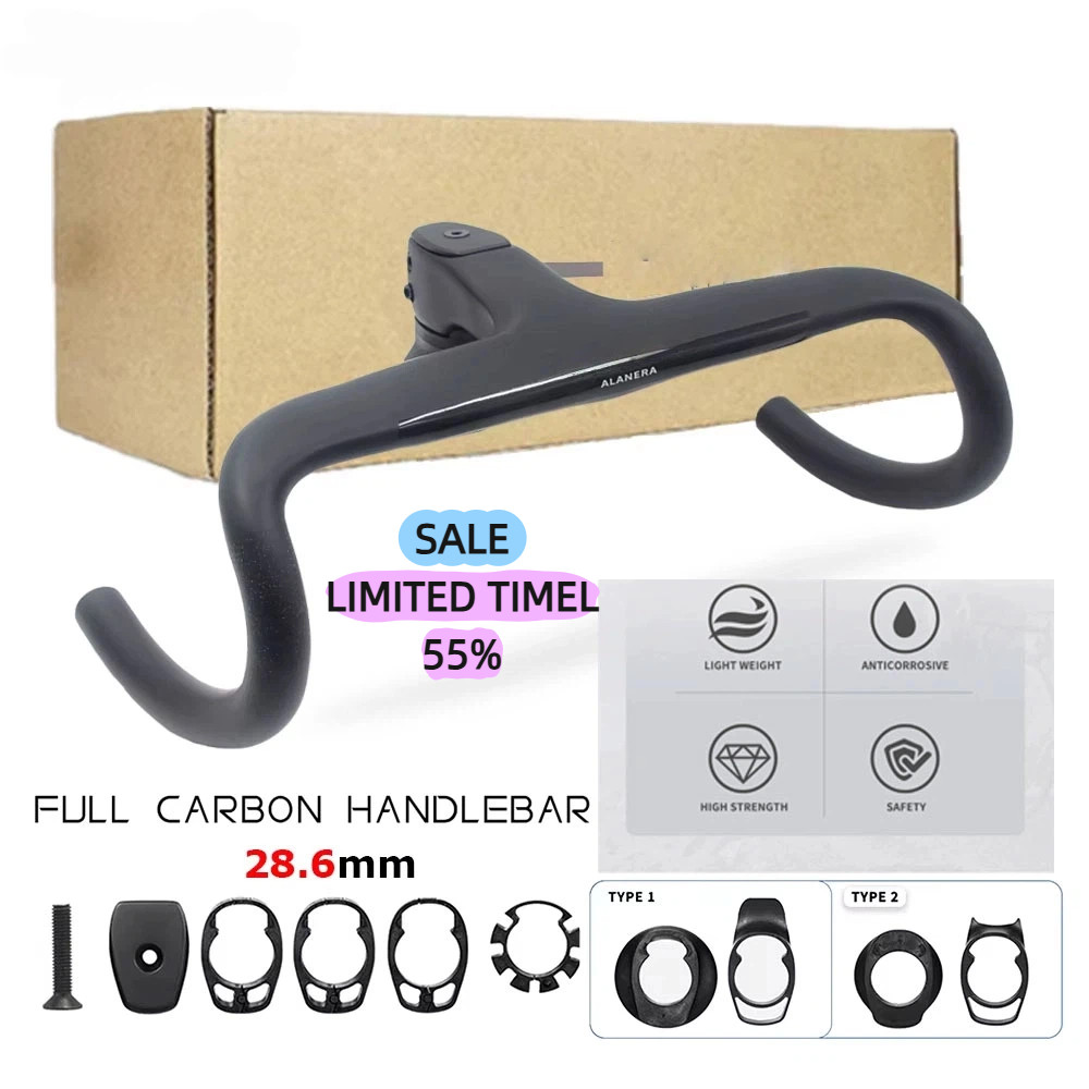 Cockpit De Estrada De Carbono Integrado DEDA – Roteamento De Cabo Interno Completo , Inclui Espaçadores ,-10 ° Haste , B