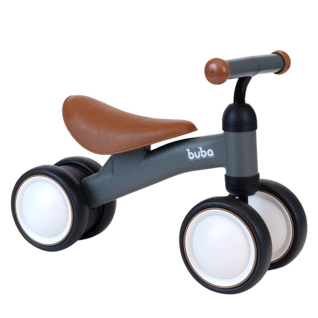 Bicicleta De Equilíbrio 4 Rodas Cinza 22588 - Buba