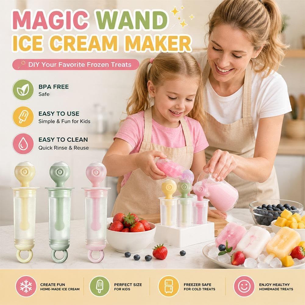 Formas de Silicone para Picolé, Novas Formas Caseiras de Picolé 2026, Molde de Picolé DIY para Crianças, Adultos e Adole
