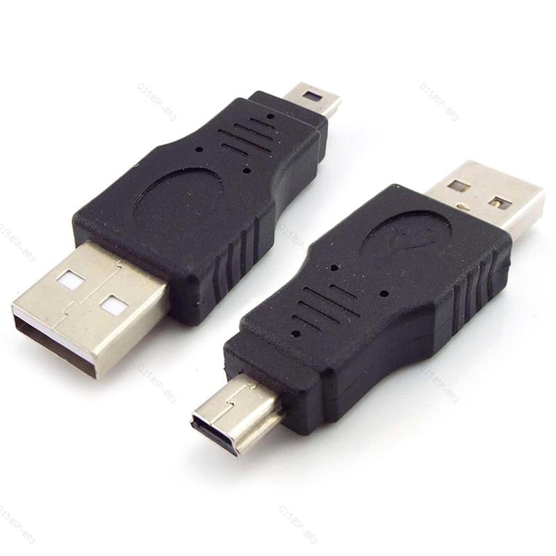 USB 2.0 Um Macho Para Mini 5 Pinos Plug Adaptador Conector Conversor PC Portátil Transmissão De Dados BR15B3