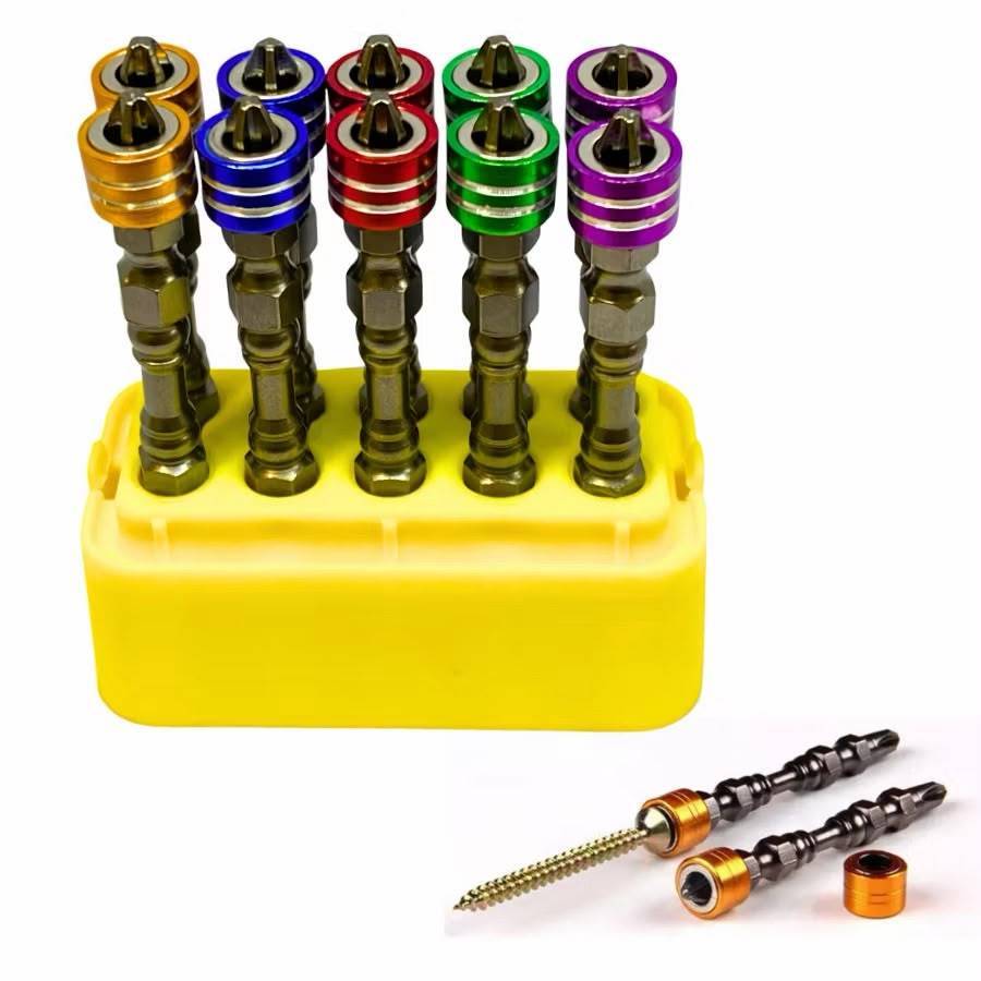 Bits Ponteira Ph2 Magnética Dupla C/ Limitador Anti Espanamento 65mm Com Estojo