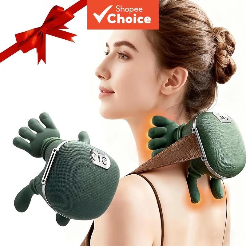 Massageador de pescoço com pressão de dedo bionic Massageador de costas e ombros Massageador elétrico de amassamento