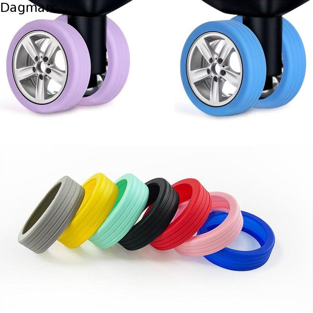 DAGMARC 4/8 Pçs/Set Protetor De Rodas De Bagagem , Peças De Mala Eixos Silicone Sapatos De Rodízio De Viagem