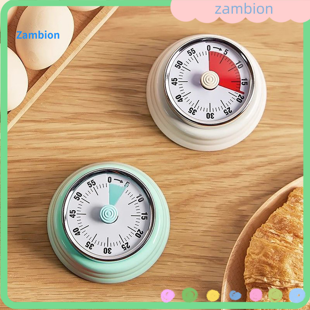 Magnetic Kitchen Timer Mechanical No Batteries 60-minute Metal Countdown – Needed Easy to Use for Cooking