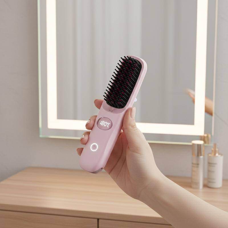 Escova Alisadora De Cabelo Sem Fio TULANGU Portátil Com Aquecimento Cerâmico Fácil De Usar Para Retoques Qui E Estilo Es