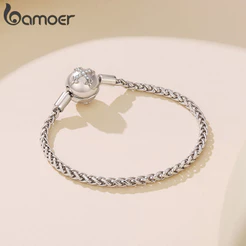 Bamoer Original DIY Pulseira Cruz Joias Para Presente Feminino