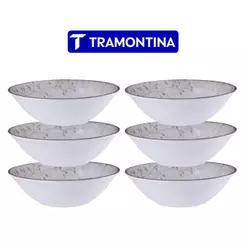 Conjunto 6 Tigelas Bowls Floralis Porcelana 18 cm Tramontina