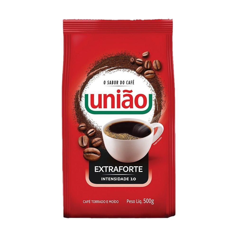 Café em Pó União Extra Forte Pouch 500g - Embalagem com 10 Unidades