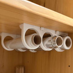 Suporte Organizador Papel Alumínio Filme PVC Papel Toalha Ajustável Armário Cozinha