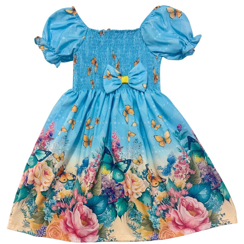 Vestido Infantil Menina Criança Passeio Festa Vestido Infantil Menina Criança Passeio Festa
