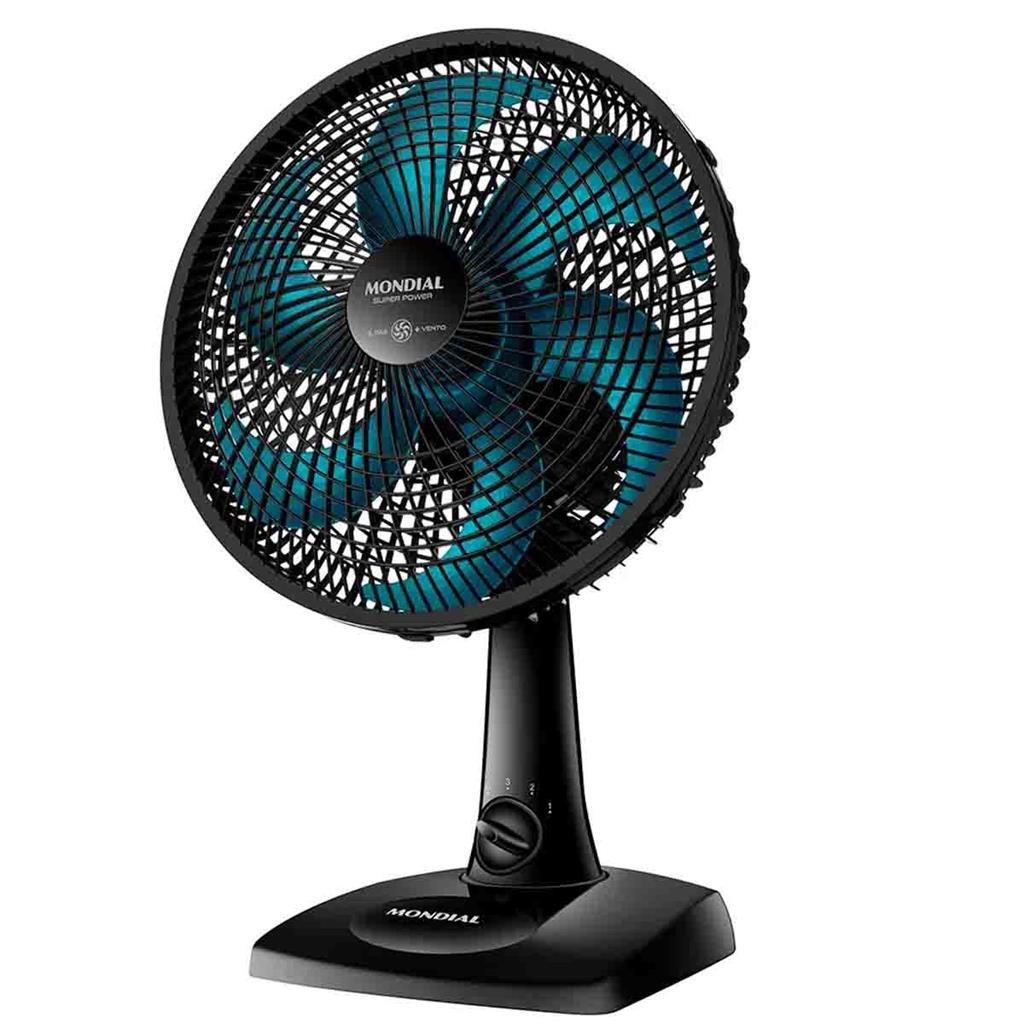 Ventilador de Mesa 30cm Mondial Super Power VSP-30-B 6 Pás 3 Velocidades - Preto - 110V