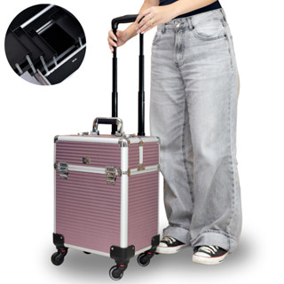 Maleta De Maquiagem Profissional Com Rodinhas R720 Vazia em Oferta na Shopee