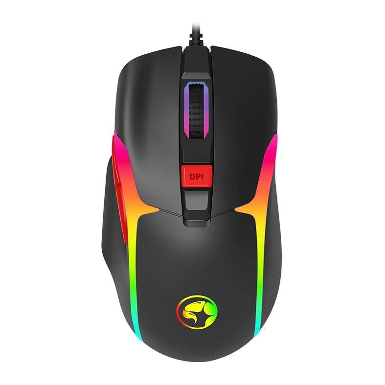 Mouse Gamer Marvo M360, RGB, 12800DPI, 7 Botoes, Preto, M360