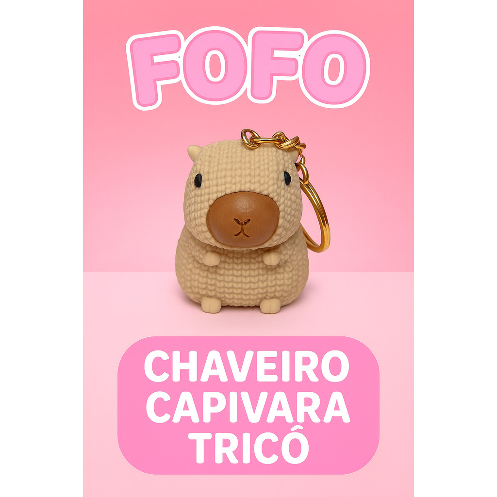 Capivara Fofinha chaveiro Presente fofo Criativo Achadinho