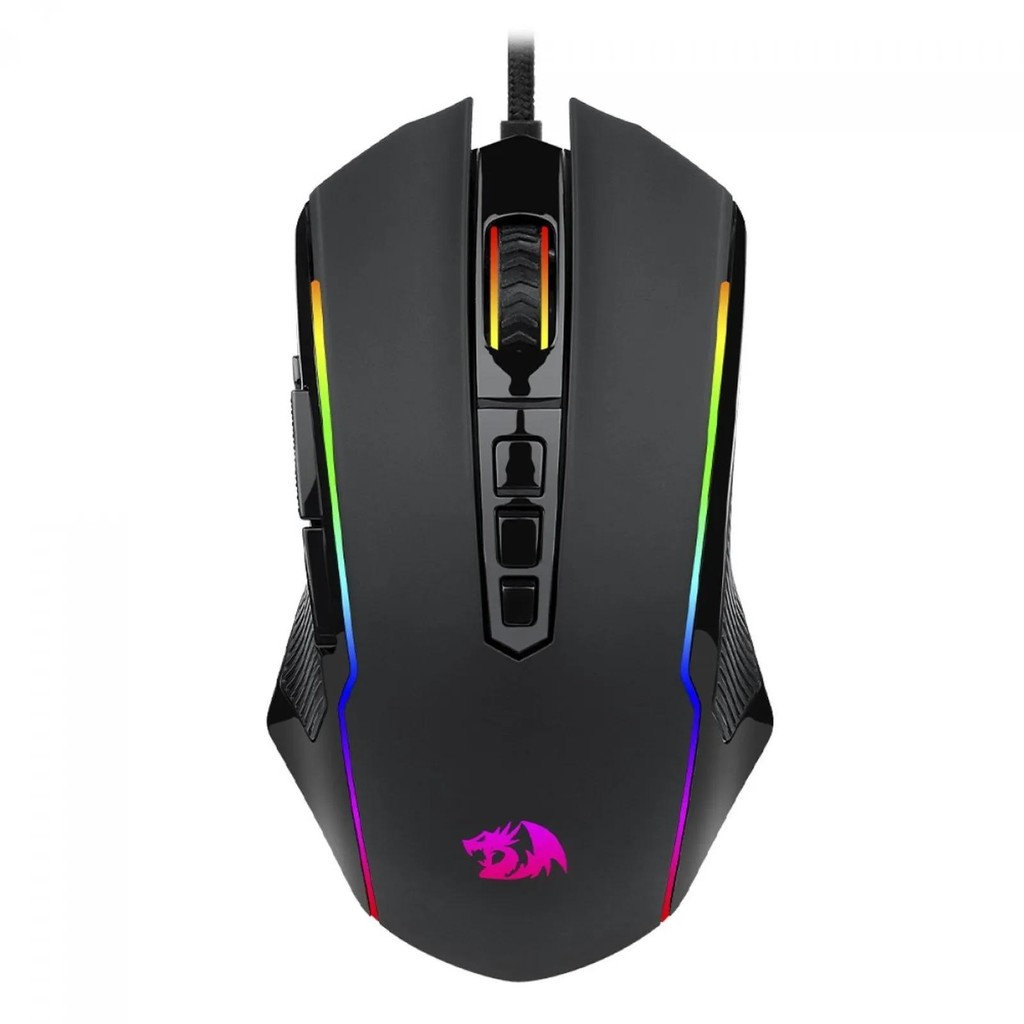 Mouse Gamer Redragon Ranger Basic, RGB, 4000 DPI, 9 Botões Programáveis, Preto