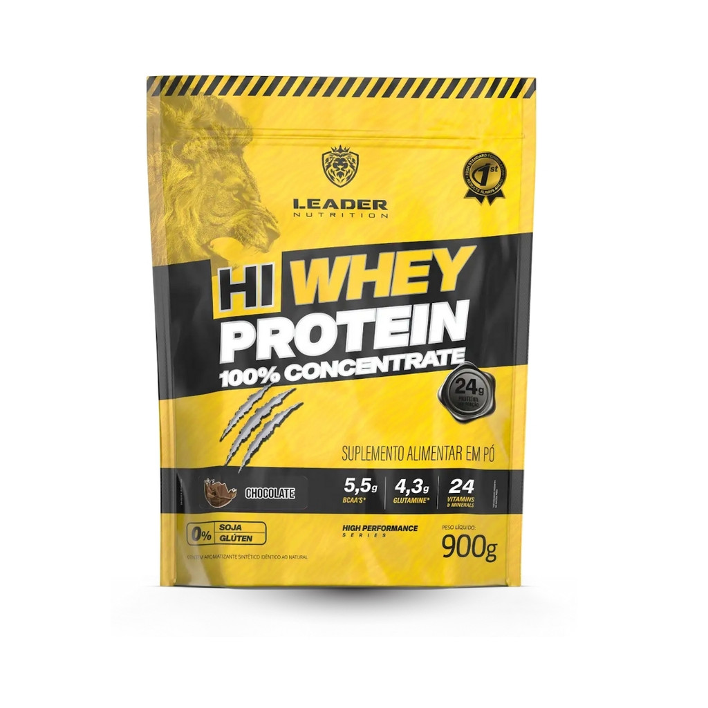 Hi Whey Protein 100% Concentrado 900g Leader Nutrition