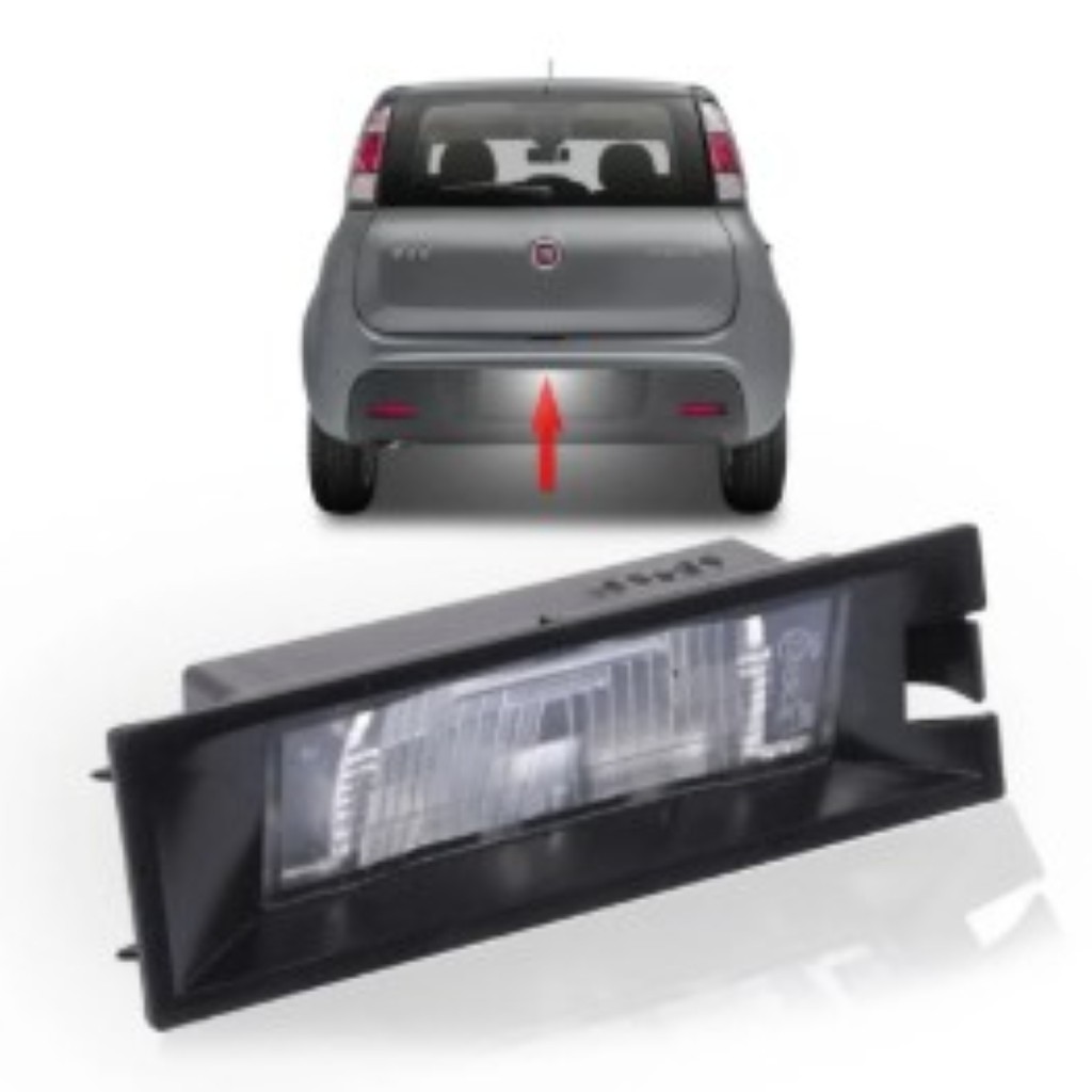 Lanterna Luz de Placa Novo Uno Vivace Way Palio Atractive Com Soquete e Lâmpada Led