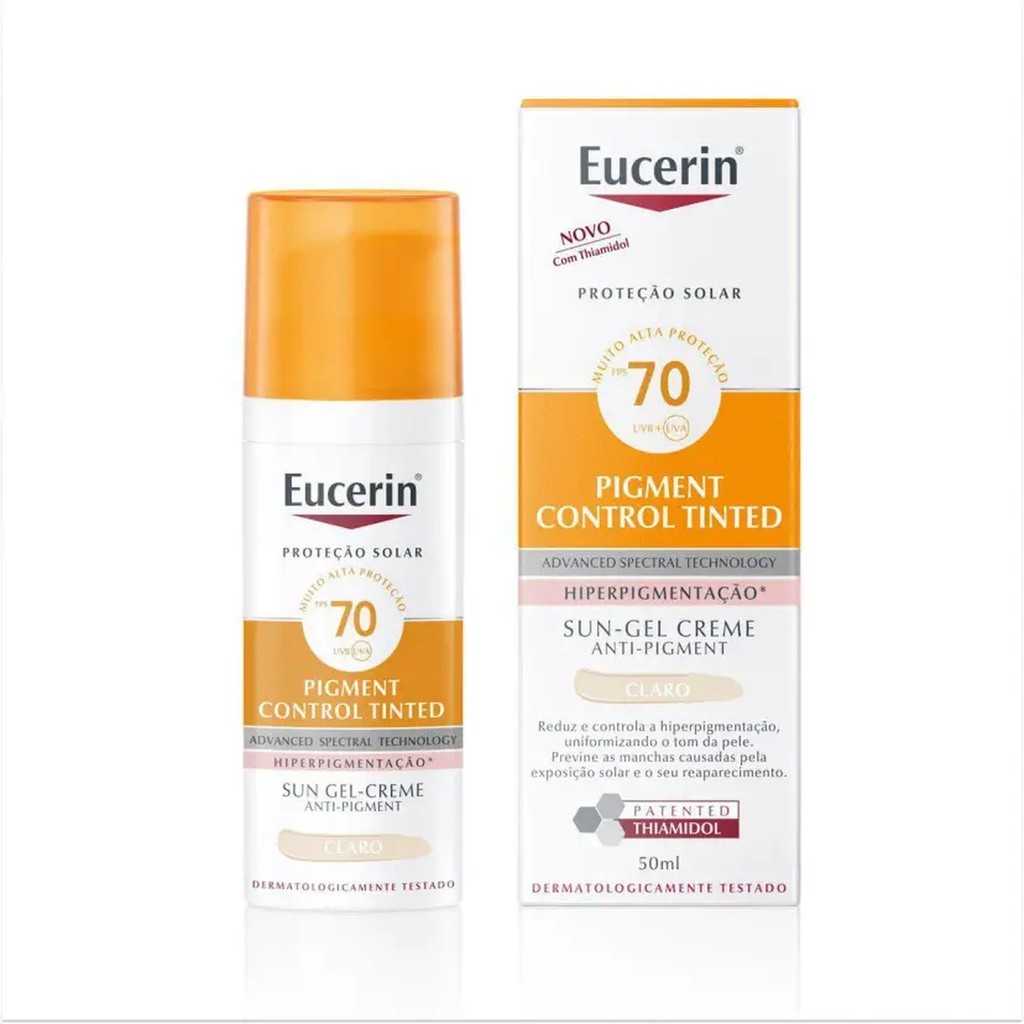Eucerin  Protetor Solar Pigment Control Tinted FPS70 Cor Claro 50g