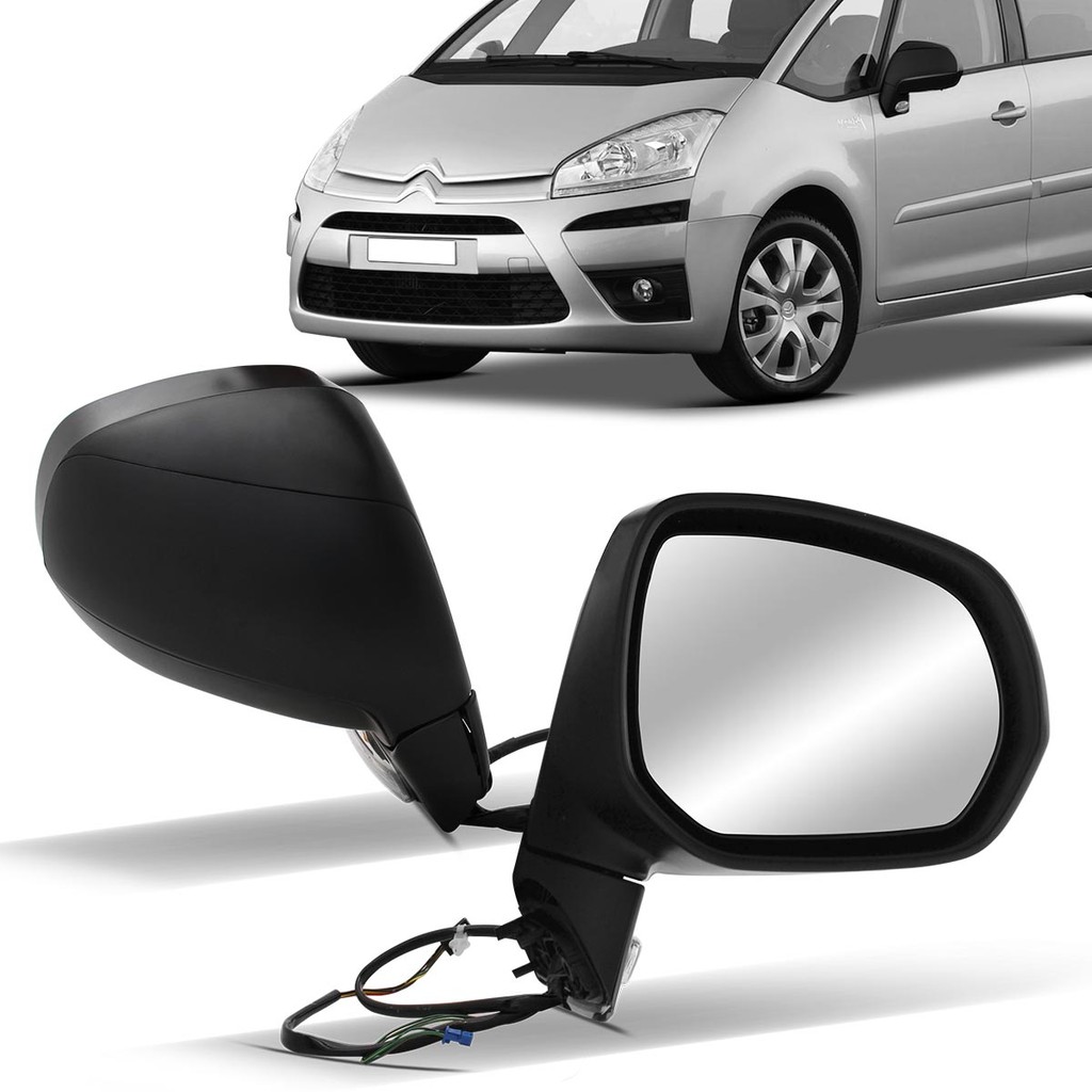 Par Retrovisor Externo C4 Picasso 2008 2009 2010 2011 2012 2013 2014 Eletrico Com Aquecedor