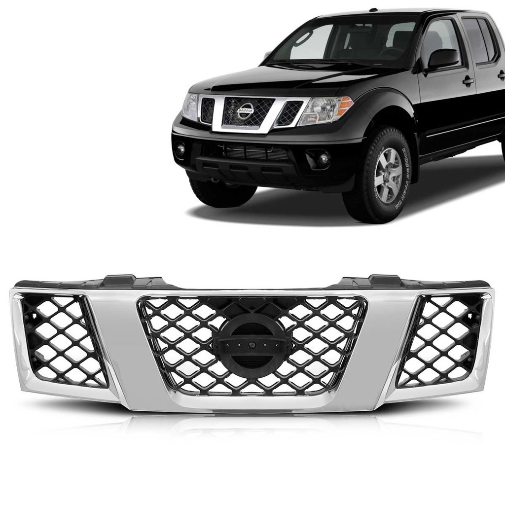 Grade Dianteira Frontier 2008 2009 2010 2011 Cromada Preta