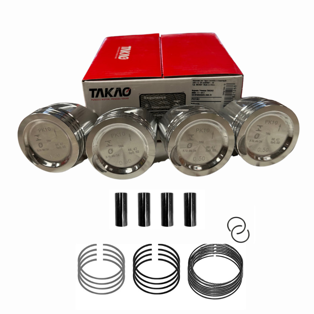 Jogo Pistão Com Anel Kia Picanto 1.0 12v Gasolina 2007-2012