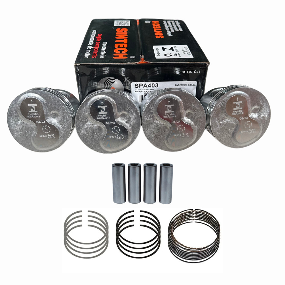 Kit Pistão C/ Aneis Ecosport Zetec Rocam 1.6 8v Flex 2004.. 0,50