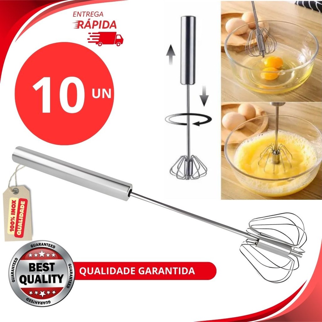 Kit 10 Peças Fuê Semi-Automático Original Batedor Fue Mixer para Creme Misturador Semi-Automático de inox Utensilio