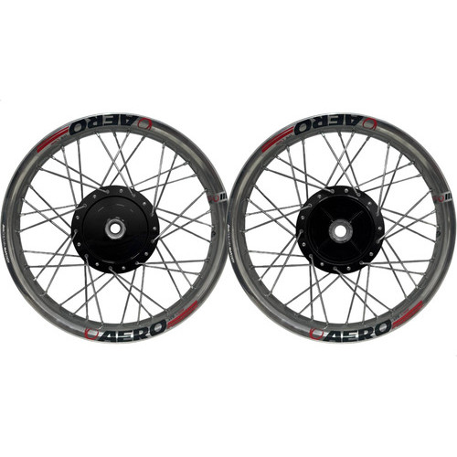 Par De Roda Viper Aero Polido Titan 150 Fan Cubo Preto 4mm
