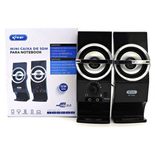 Caixa De Som Para Pc Notebook P2 Usb Entrada Fone Microfone Knup KP-7024 em Oferta na Shopee