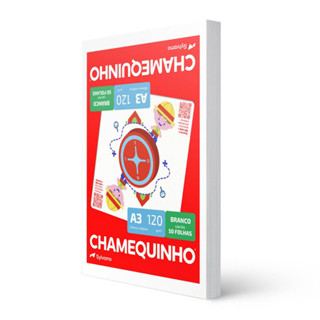 Papel sulfite A3 120g 297x420 com 50 folhas Chamequinho em Oferta na Shopee