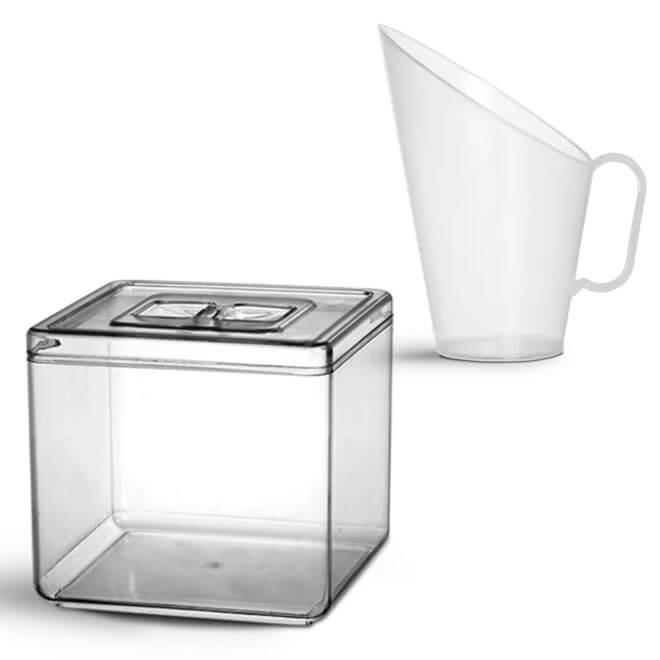 Pote 6,5l Transparente P/ Granel Cereal Alimento C/ Tampa + concha
