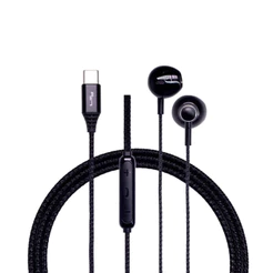 Fone de ouvido auricular com microfone USB-C Preto F11P Lity