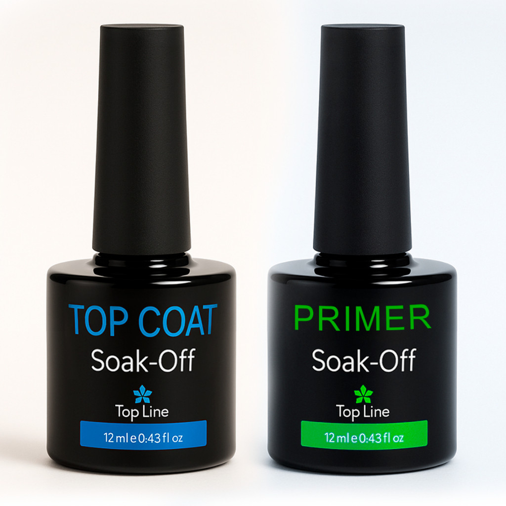 Top Coat E Prime Base Selante Lirio Soak Off 12ml Para Unhas Em Gel Unhas Profissional