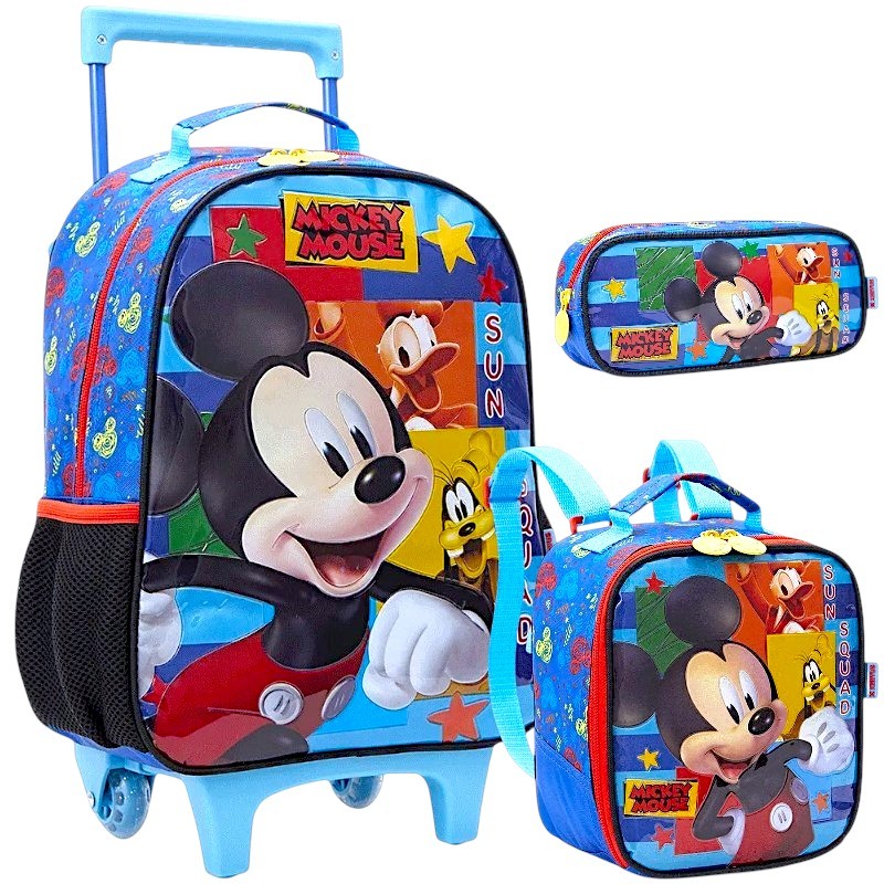 Kit Mochila Rodinhas Mickey: Onde Comprar | BuscaProdutos