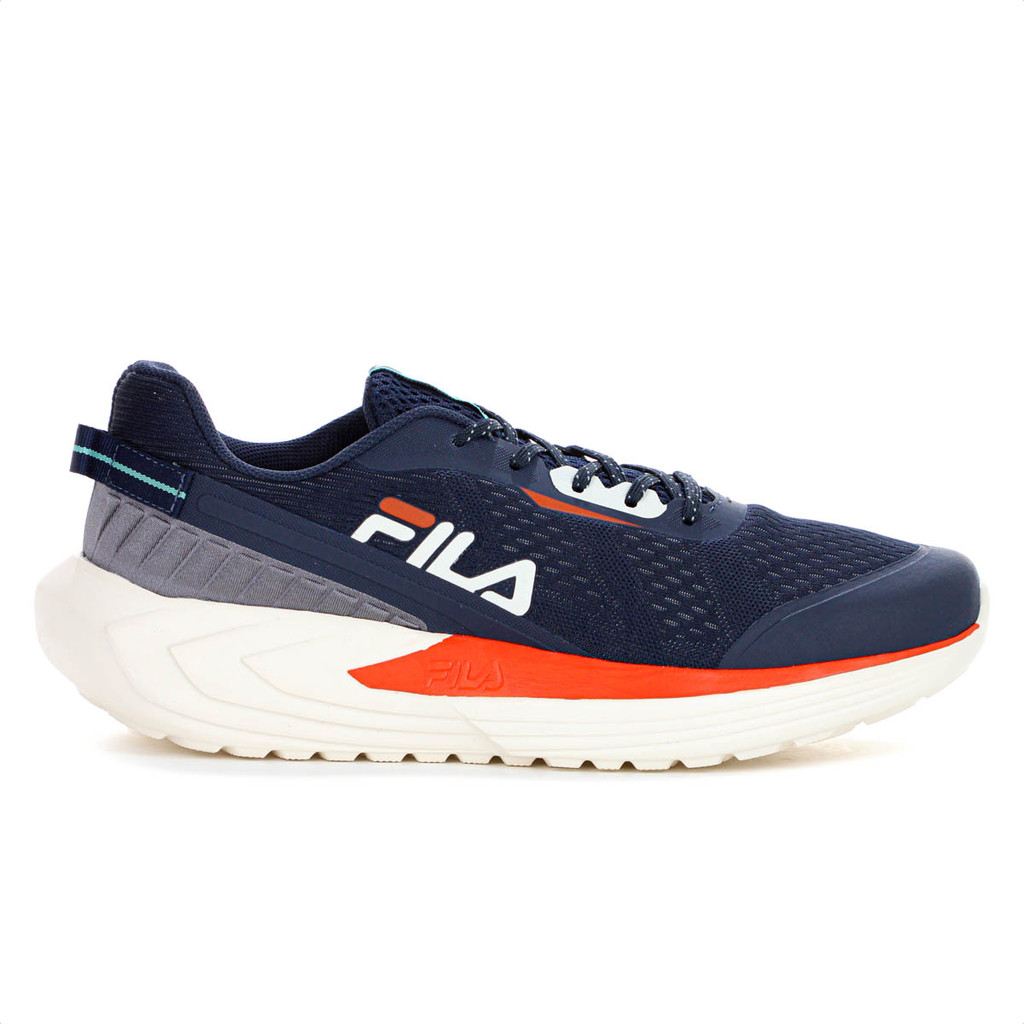 Tênis Fila Diffusion Azul Marinho e Laranja - Masculino em Oferta na Shopee